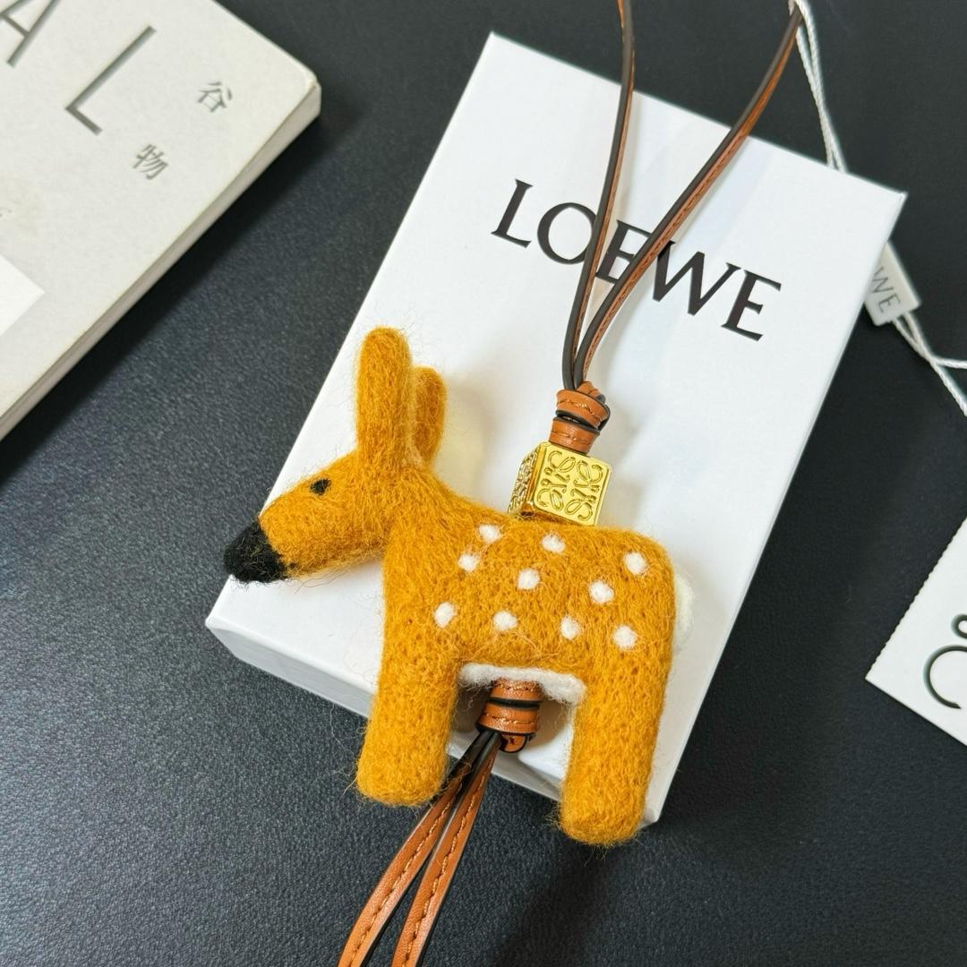 Loewe Deer Charm In Felt And Calfskin - DopestKickz