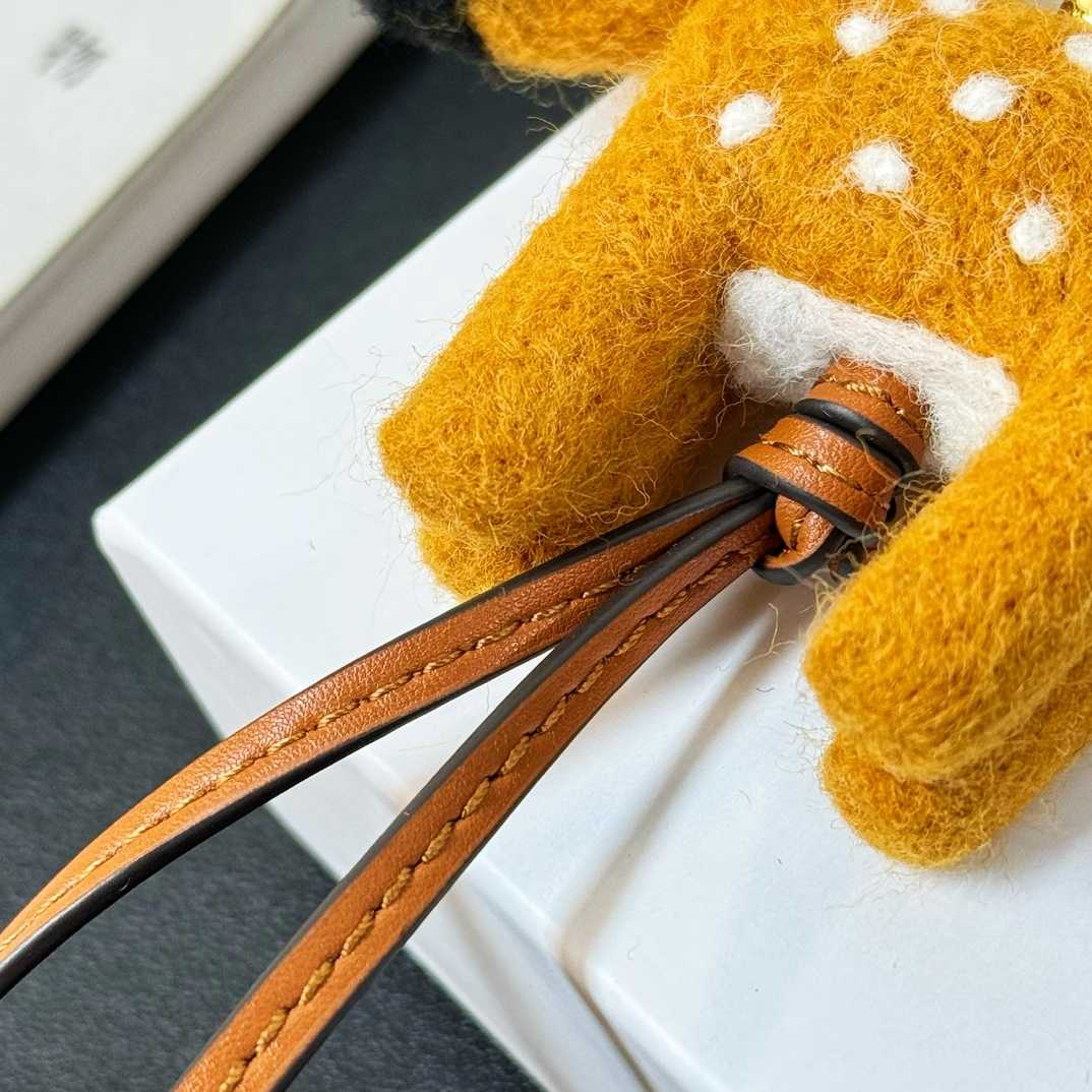 Loewe Deer Charm In Felt And Calfskin - DopestKickz