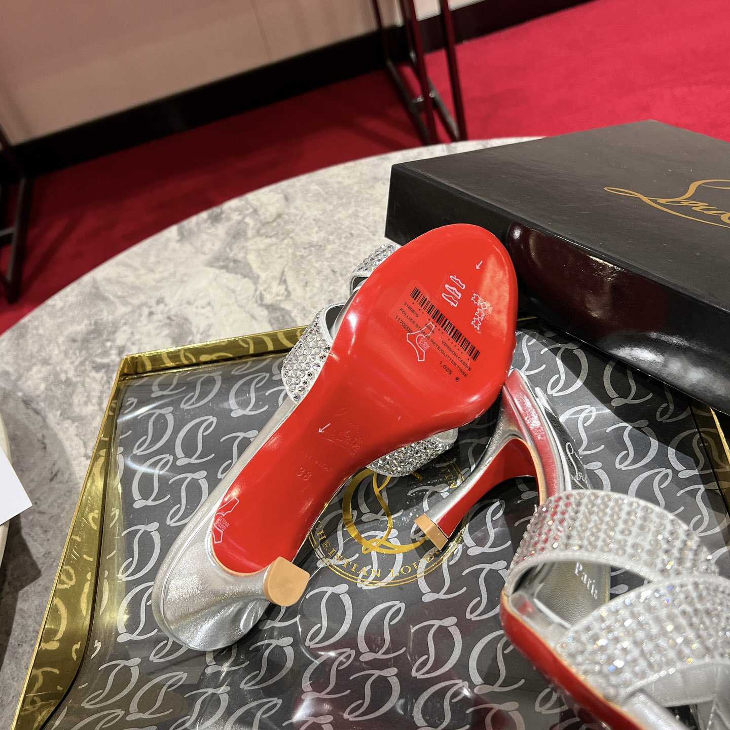 Christian Louboutin Mariza Is Back Strass 85mm Mules Sandals - DopestKickz