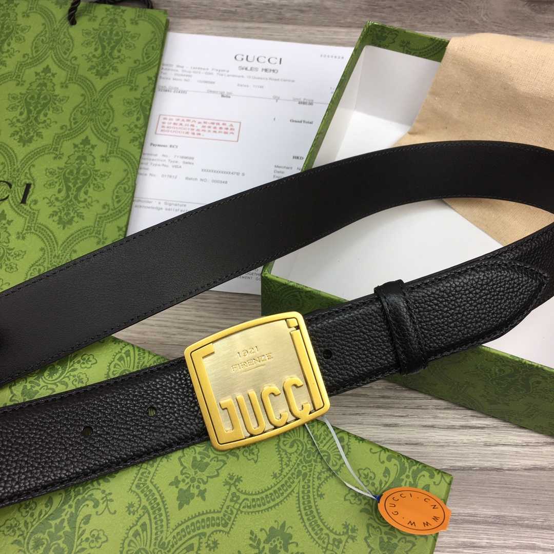 Gucci Leather Belt  35mm - DopestKickz