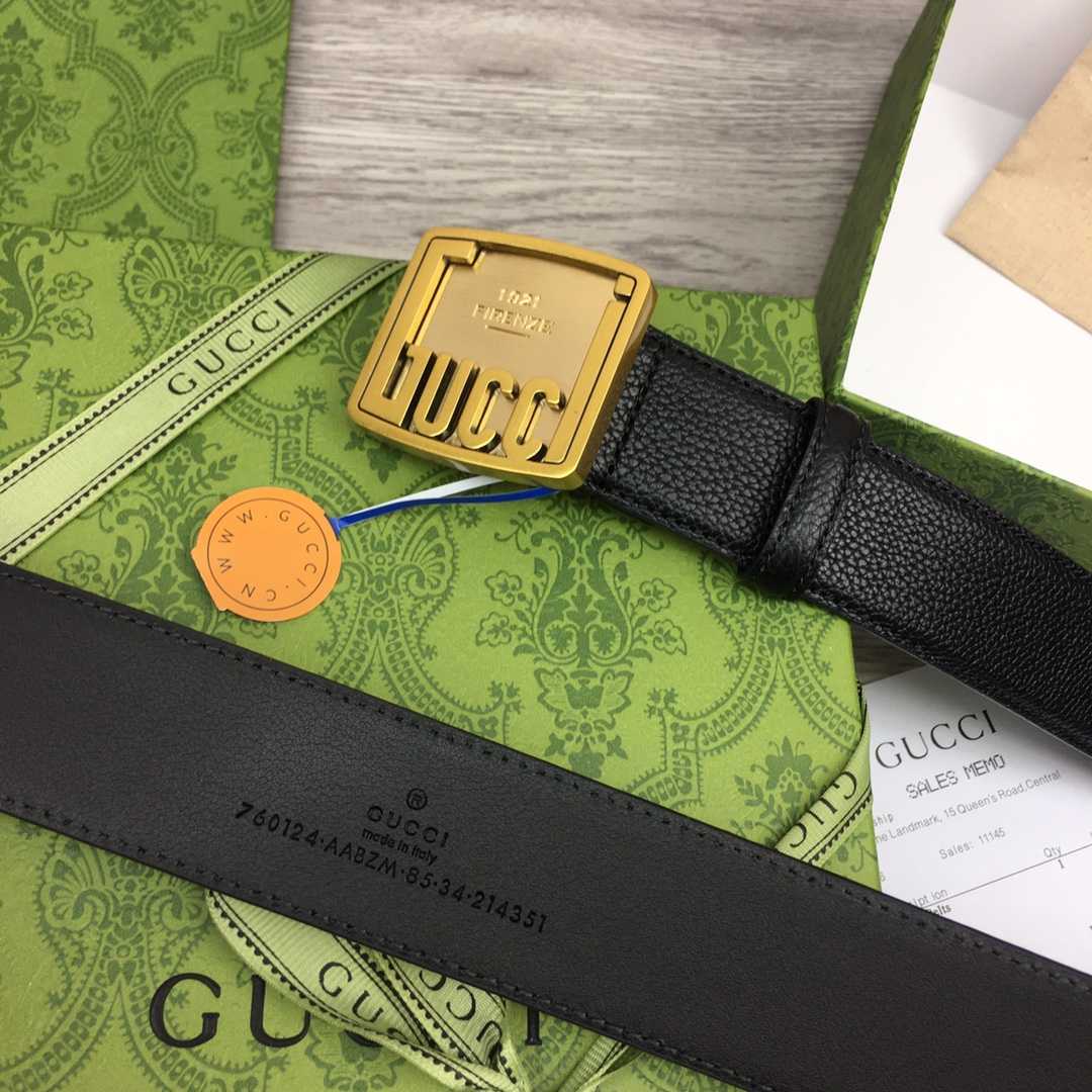 Gucci Leather Belt  35mm - DopestKickz