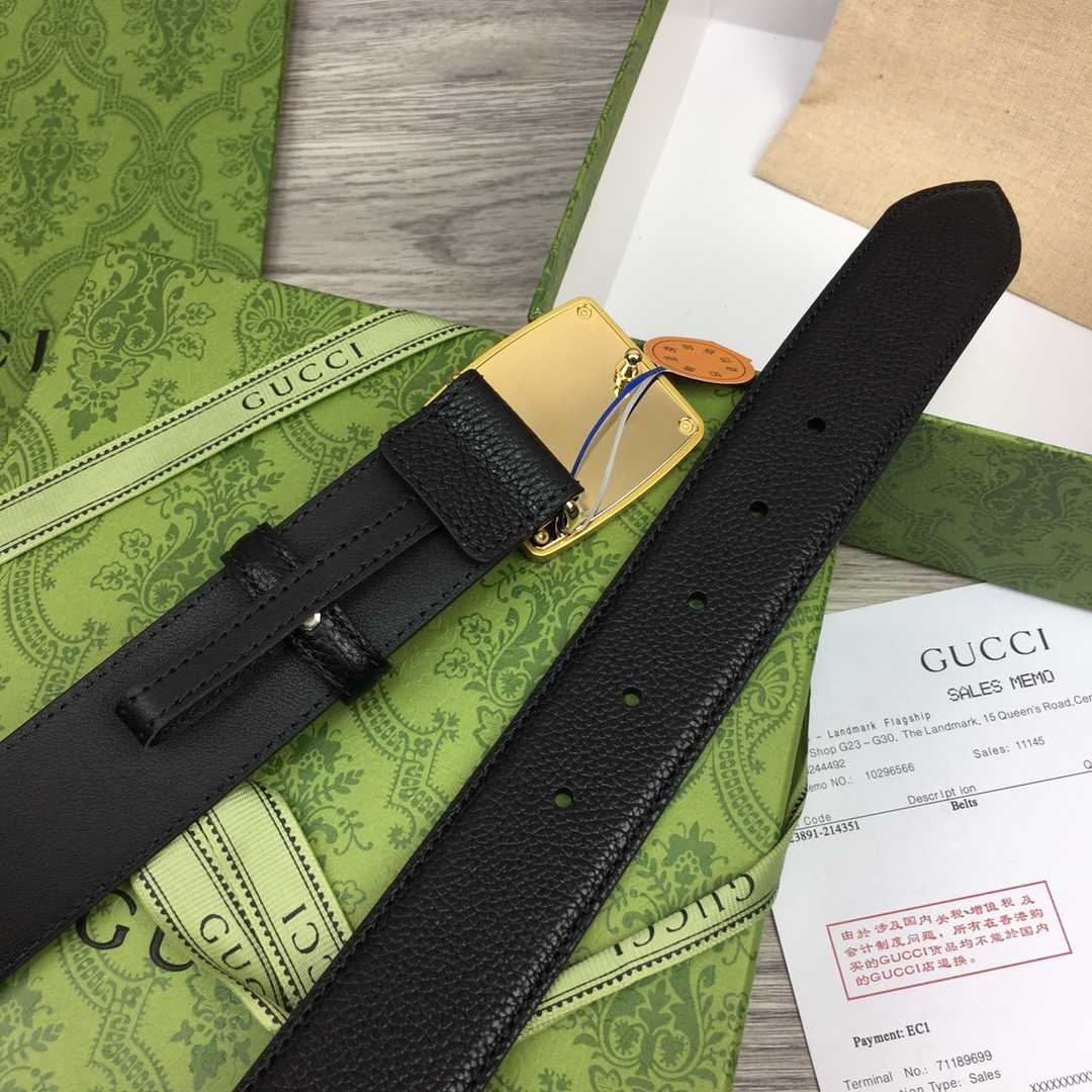 Gucci Leather Belt  35mm - DopestKickz