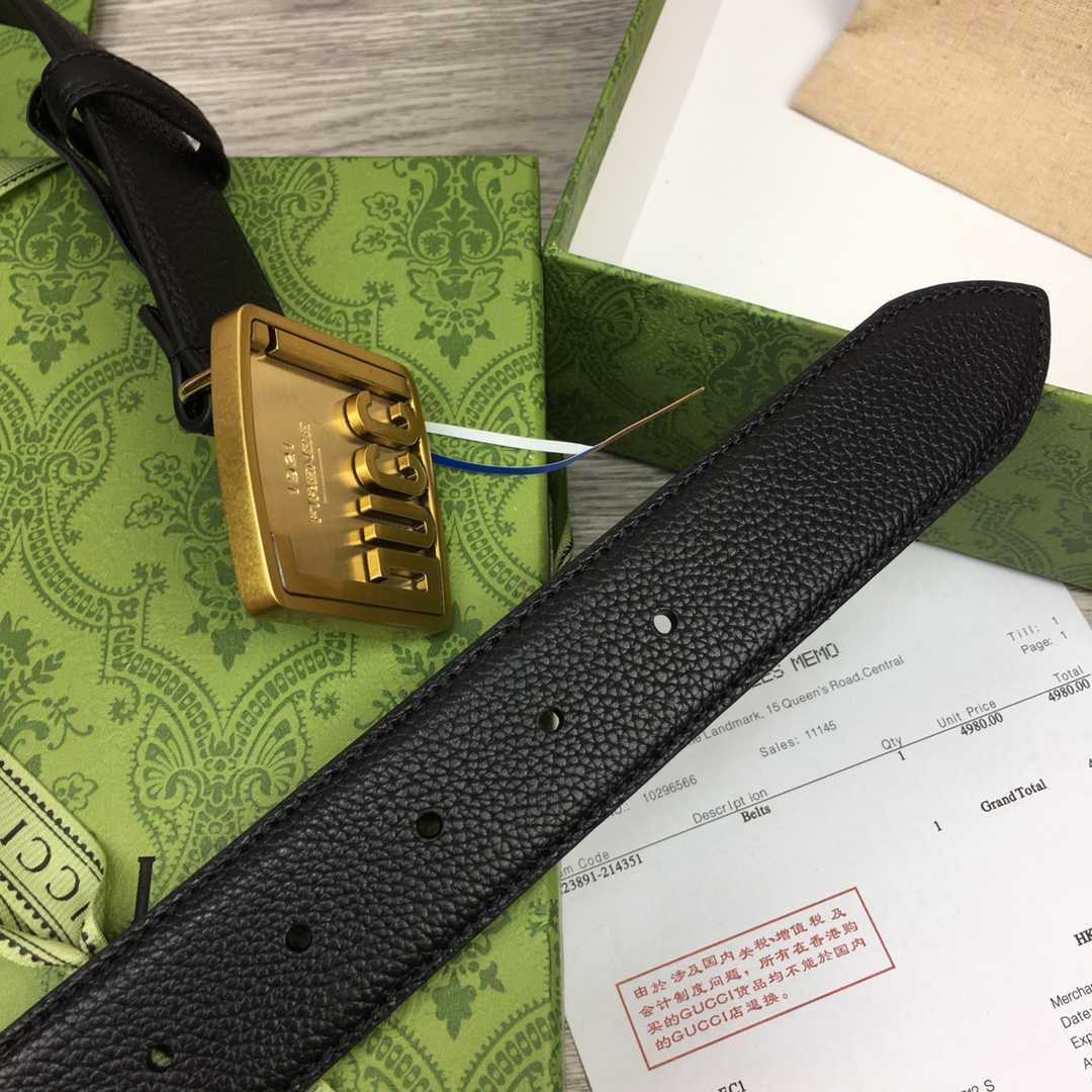 Gucci Leather Belt  35mm - DopestKickz