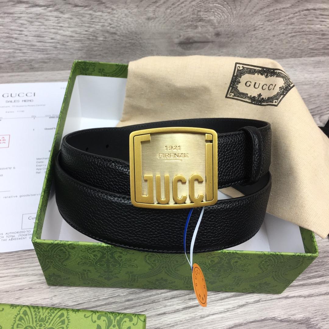 Gucci Leather Belt  35mm - DopestKickz