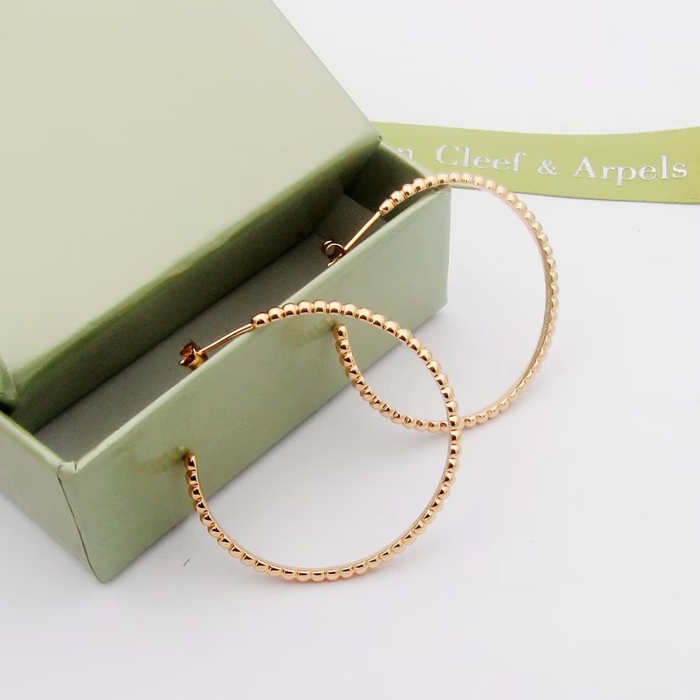 Van Cleef & Arpels Perlée Pearls Of Gold Hoop Earrings, Large Model - DopestKickz