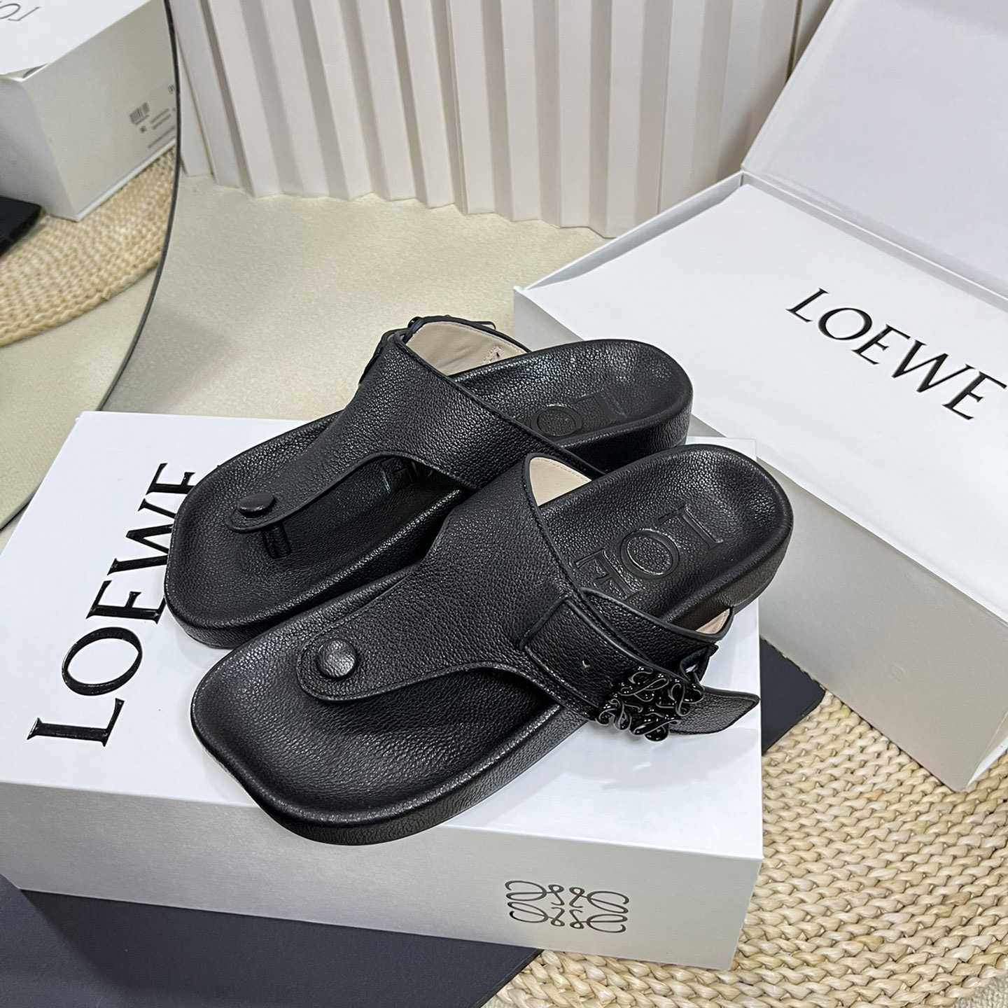 Loewe Anagram Ease Sandal In Kidskin - DopestKickz