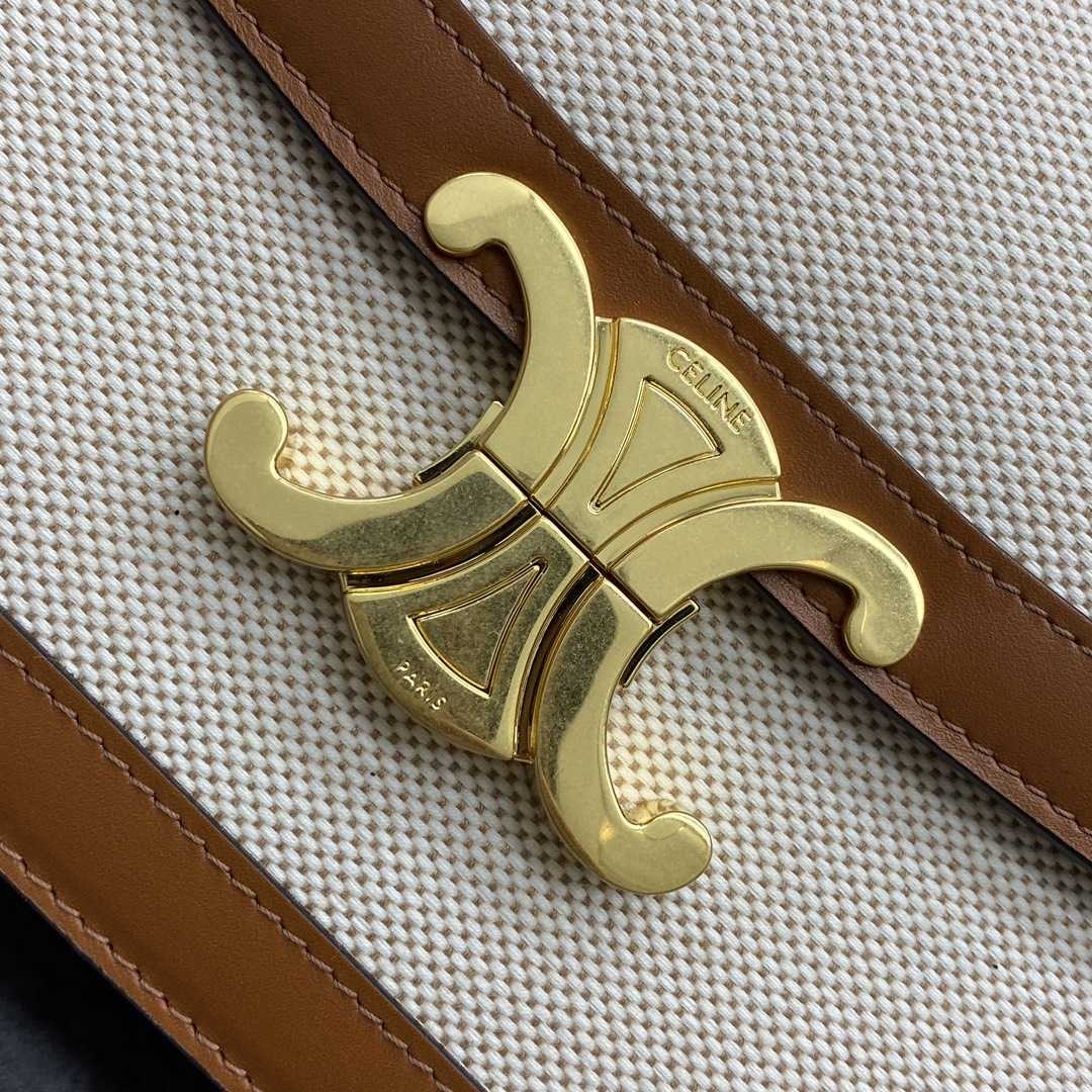 Celine Classique Triomphe Bag In Textile With Triomphe Crochet Embroidery - DopestKickz