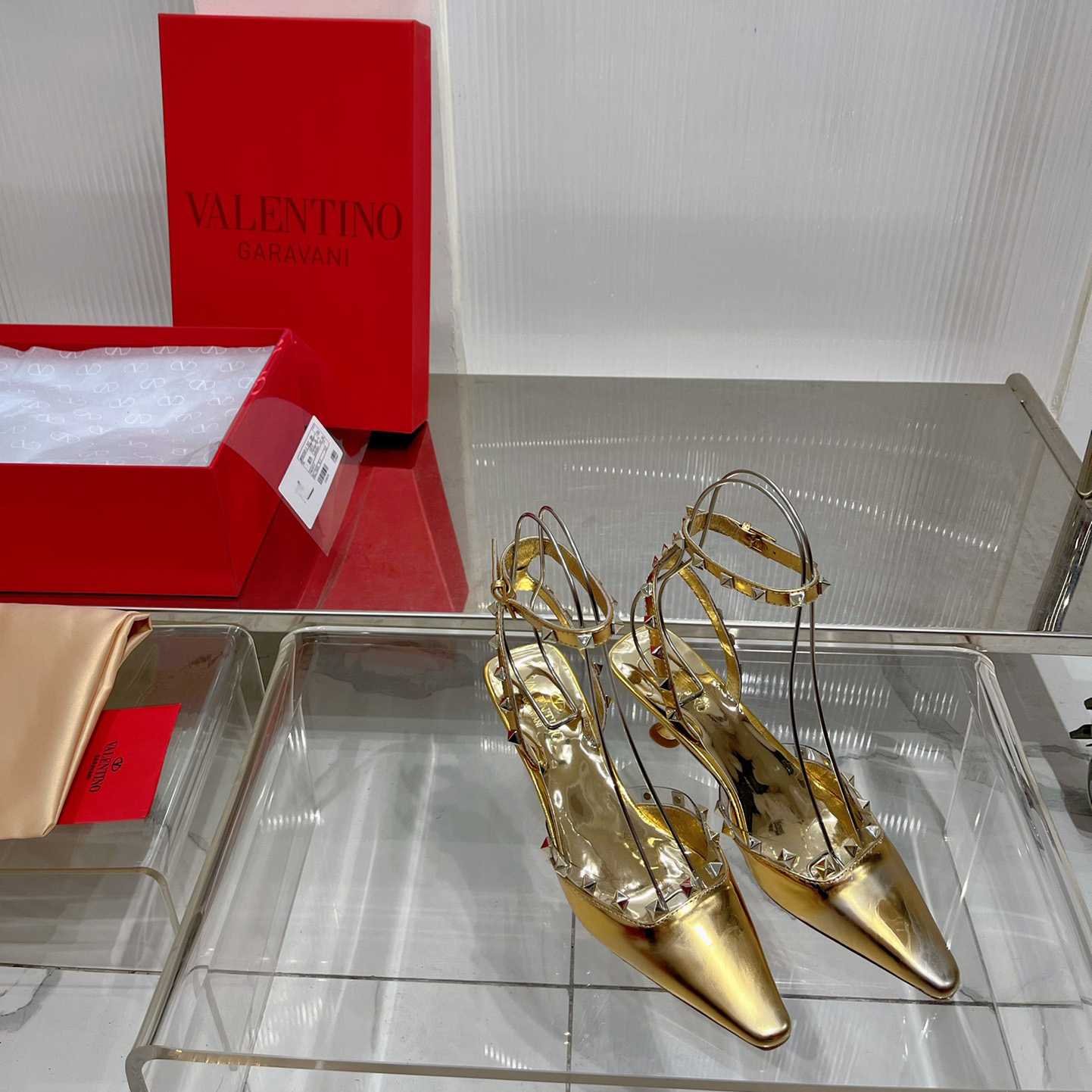 Valenti Garavani Rockstud Couture 58mm Mirrored Pumps - DopestKickz