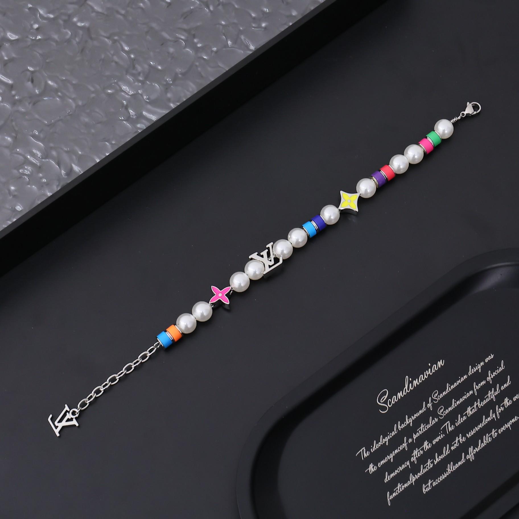 Louis Vuitton MNG Pearls Party Bracelet    M1264A - DopestKickz