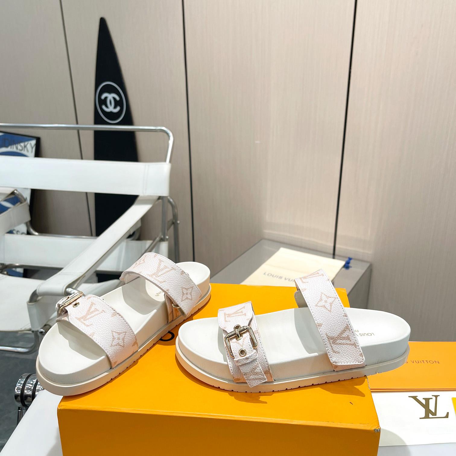 Louis Vuitton Bom Dia Flat Comfort Mule     1ACHYI - DopestKickz