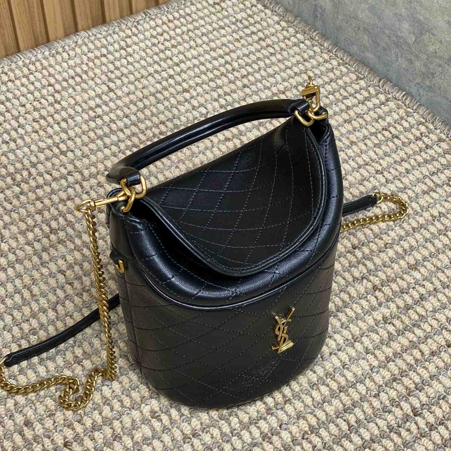 Saint Laurent Gaby Bucket Bag In Lambskin  - DopestKickz