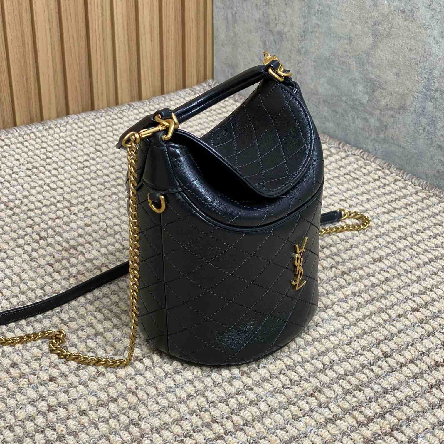 Saint Laurent Gaby Bucket Bag In Lambskin  - DopestKickz