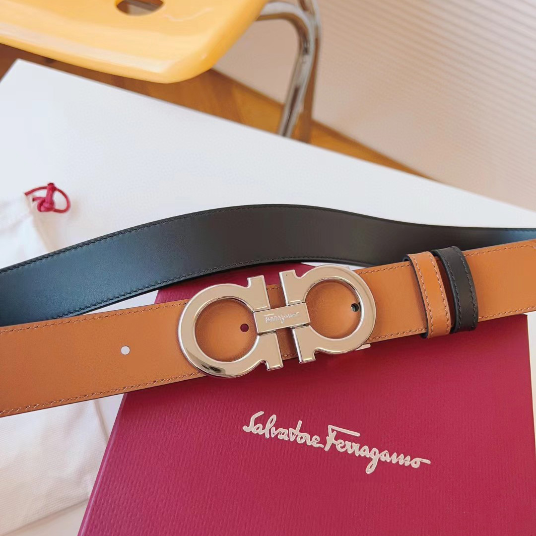 Ferragamo Reversible Leather Belt - DopestKickz