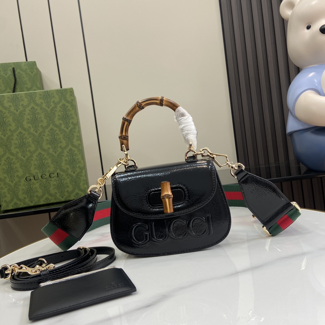 Gucci Bamboo 1947 Mini Top Handle Bag - DopestKickz