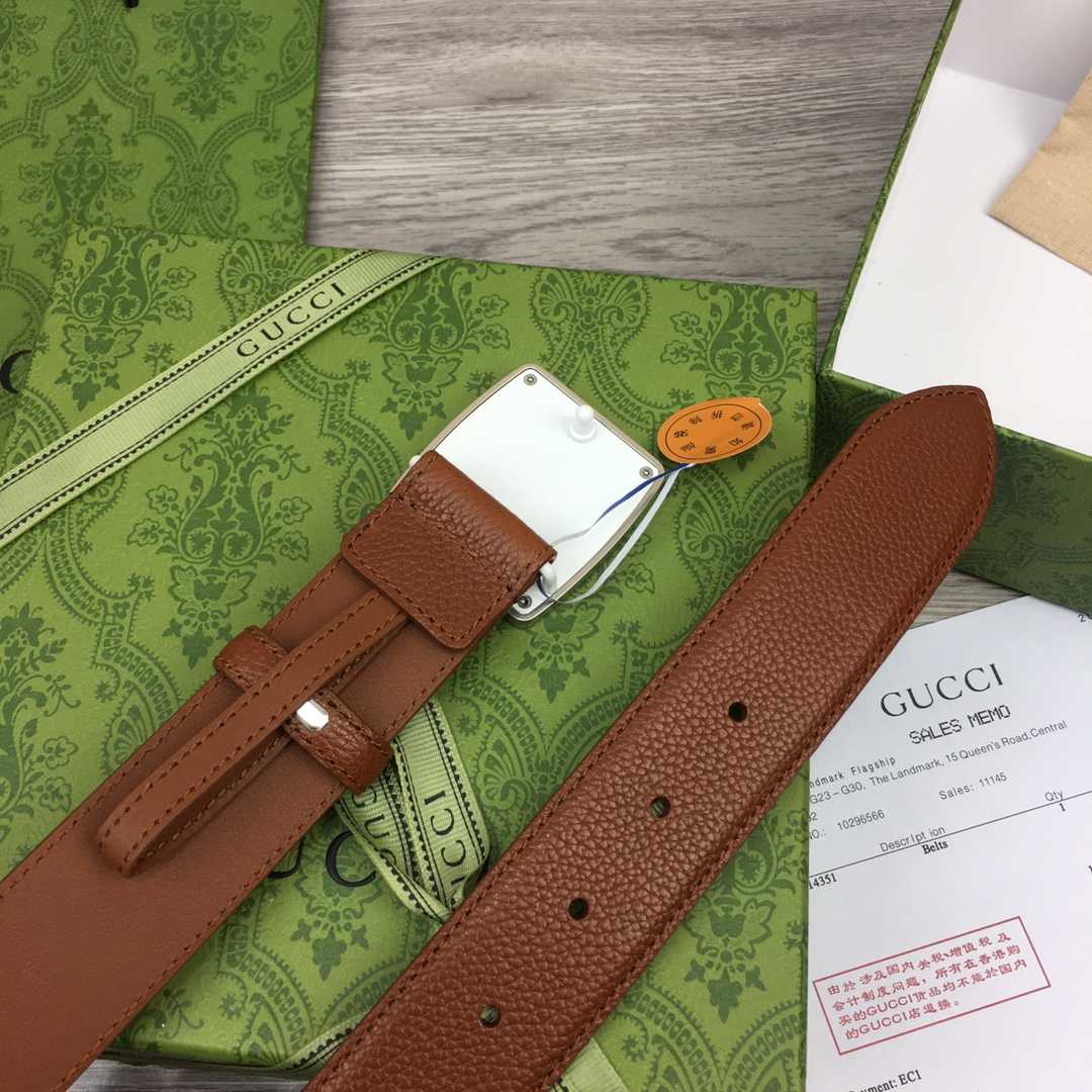 Gucci Leather Belt  35mm - DopestKickz