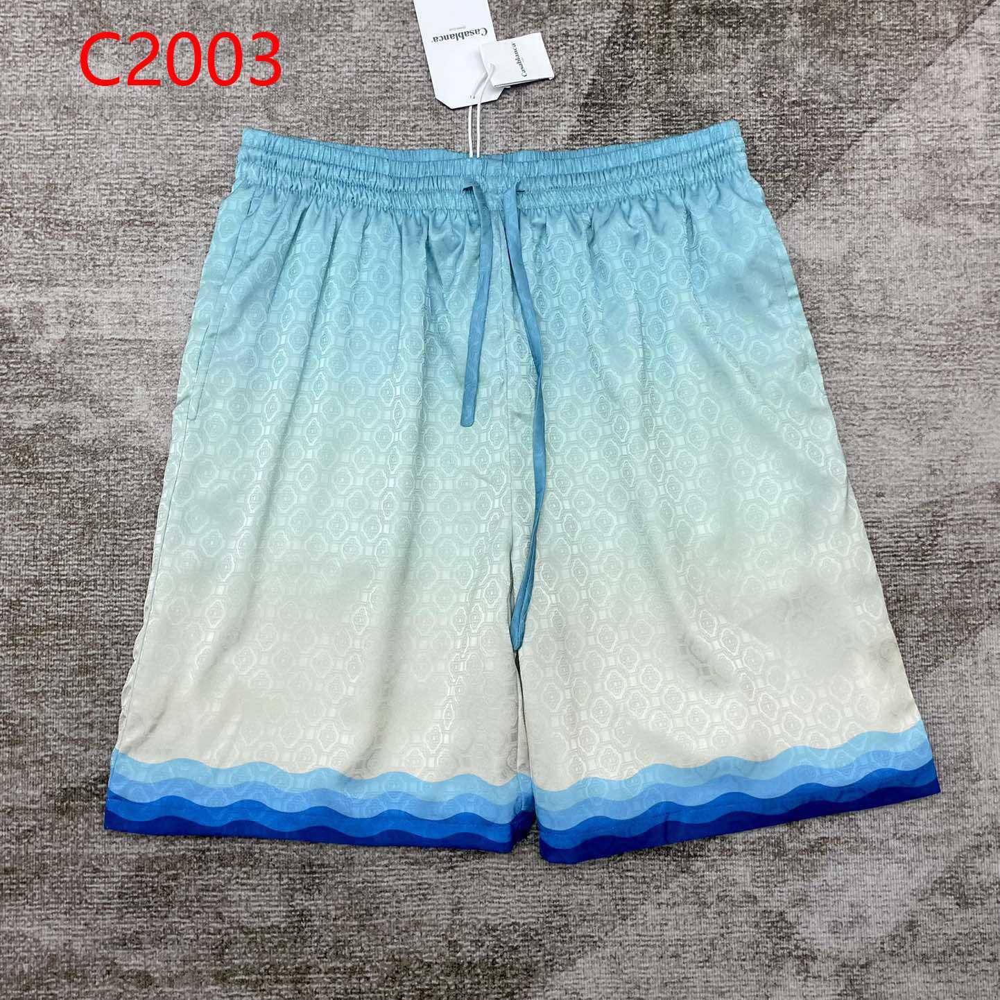 Casablanca Logo Drawstring Silk Shorts    C2003 - DopestKickz