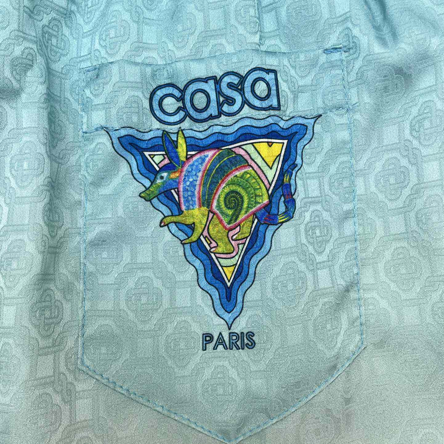 Casablanca Logo Drawstring Silk Shorts    C2003 - DopestKickz