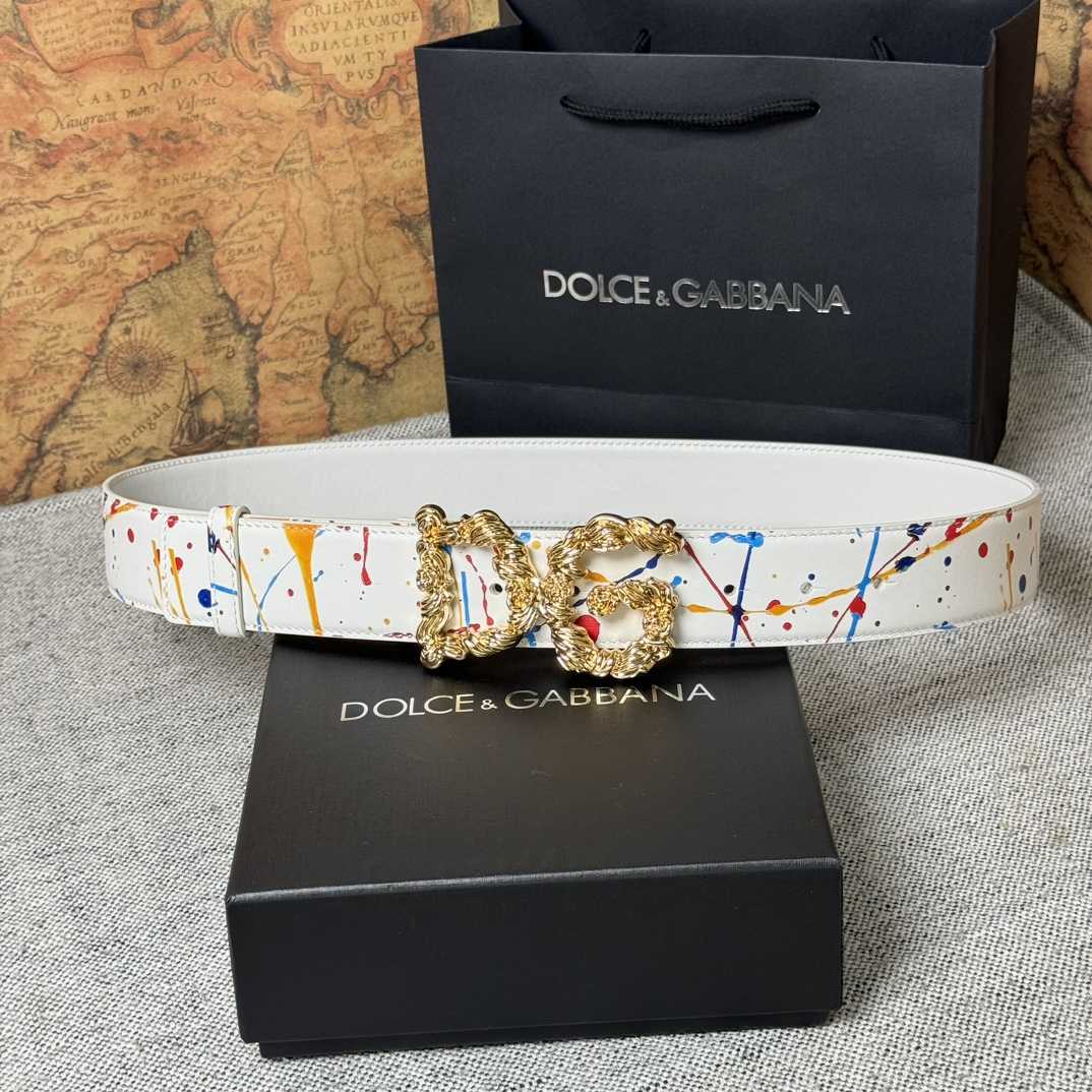 Dolce & Gabbana Abstract-print Buckle Belt - DopestKickz