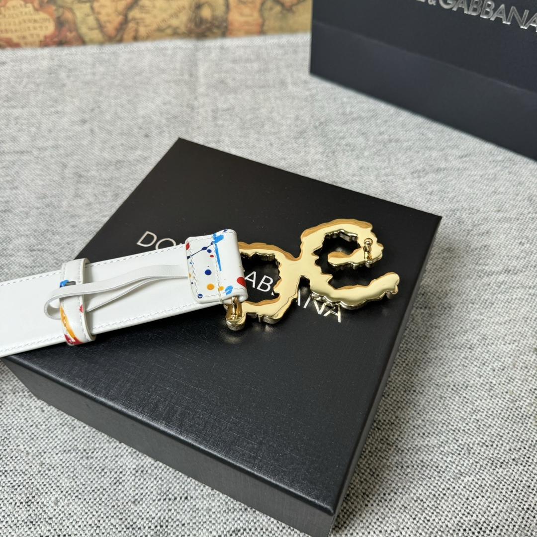 Dolce & Gabbana Abstract-print Buckle Belt - DopestKickz