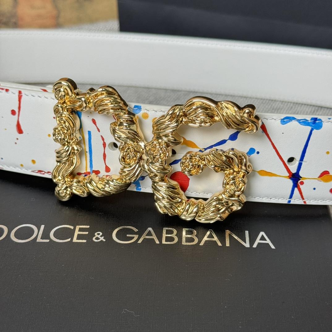 Dolce & Gabbana Abstract-print Buckle Belt - DopestKickz