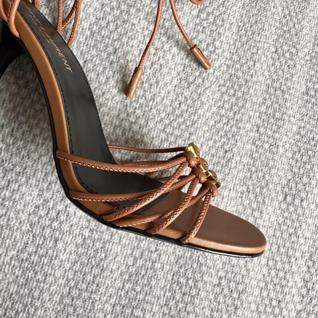 Saint Laurent Babylone Sandals In Smooth Leather - DopestKickz