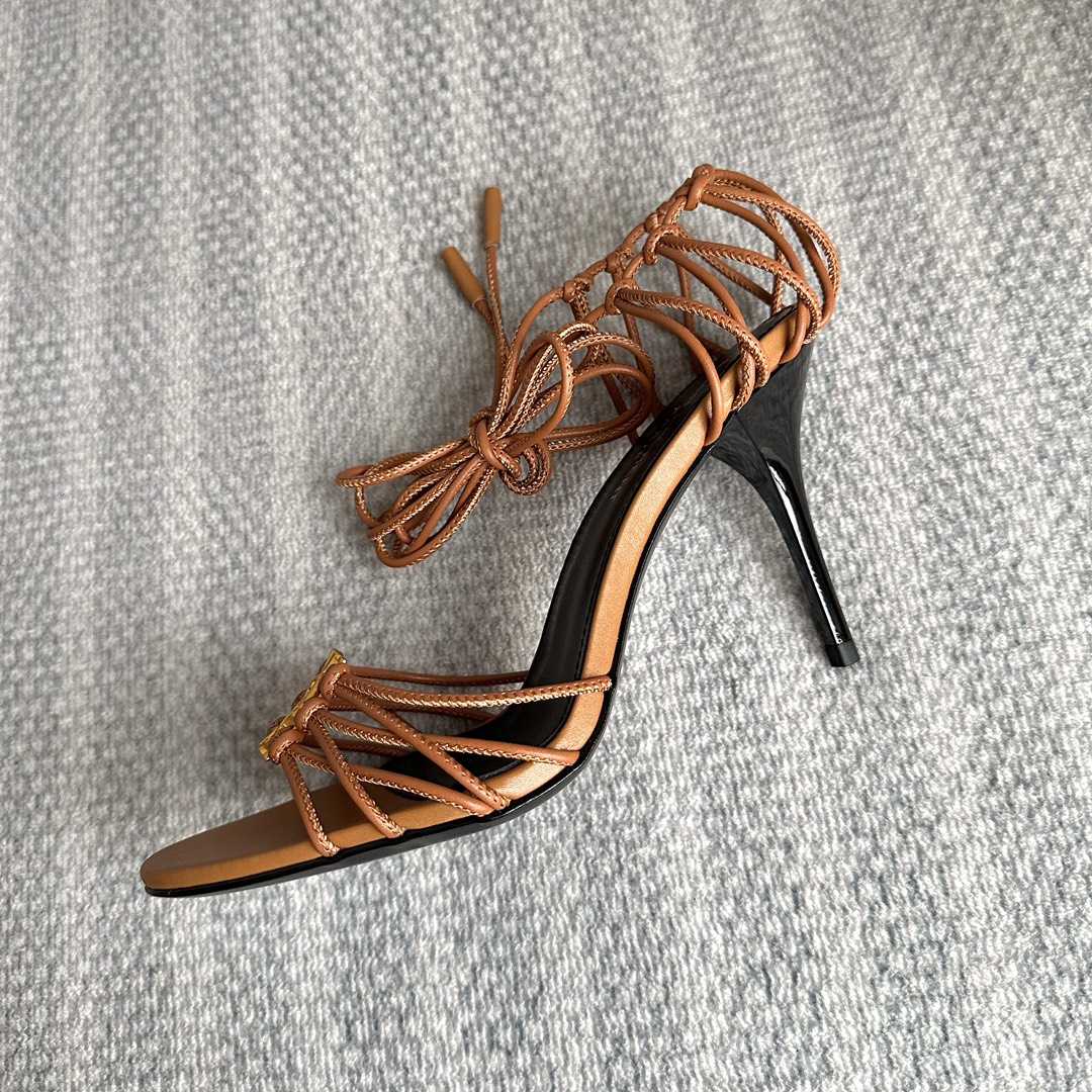 Saint Laurent Babylone Sandals In Smooth Leather - DopestKickz