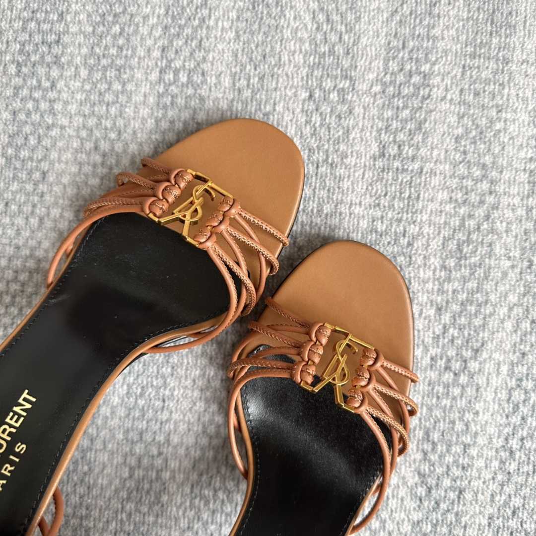 Saint Laurent Babylone Sandals In Smooth Leather - DopestKickz