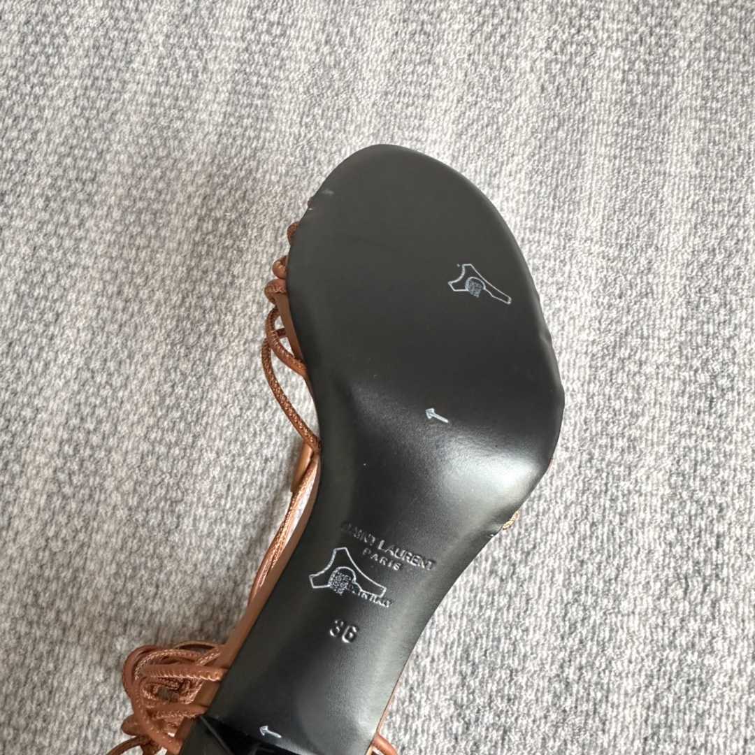 Saint Laurent Babylone Sandals In Smooth Leather - DopestKickz