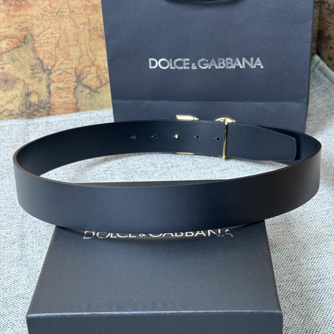 Dolce & Gabbana DG Logo-buckle Leather Belt   40mm - DopestKickz