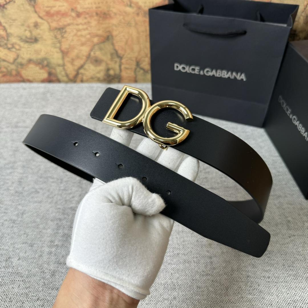 Dolce & Gabbana DG Logo-buckle Leather Belt   40mm - DopestKickz