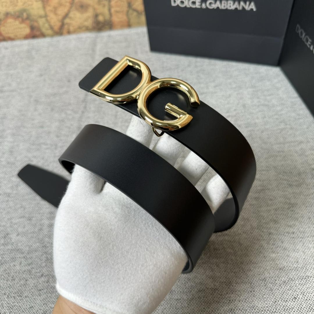 Dolce & Gabbana DG Logo-buckle Leather Belt   40mm - DopestKickz