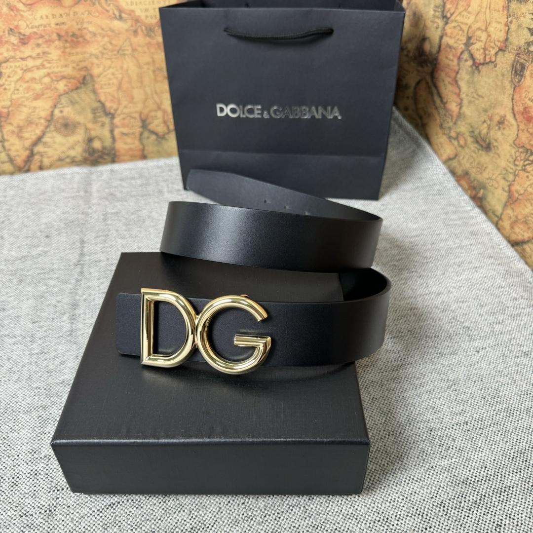 Dolce & Gabbana DG Logo-buckle Leather Belt   40mm - DopestKickz