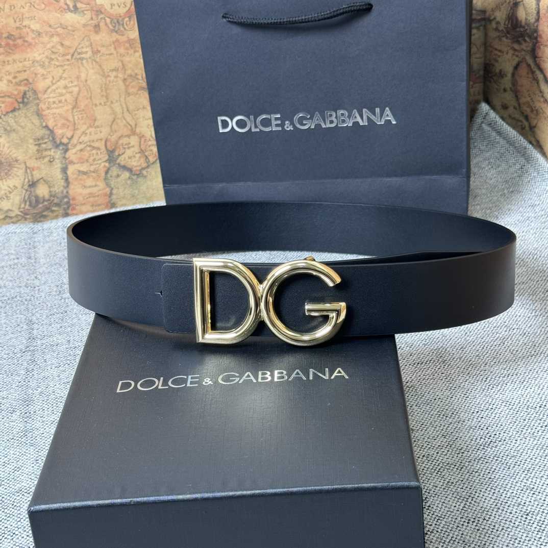 Dolce & Gabbana DG Logo-buckle Leather Belt   40mm - DopestKickz