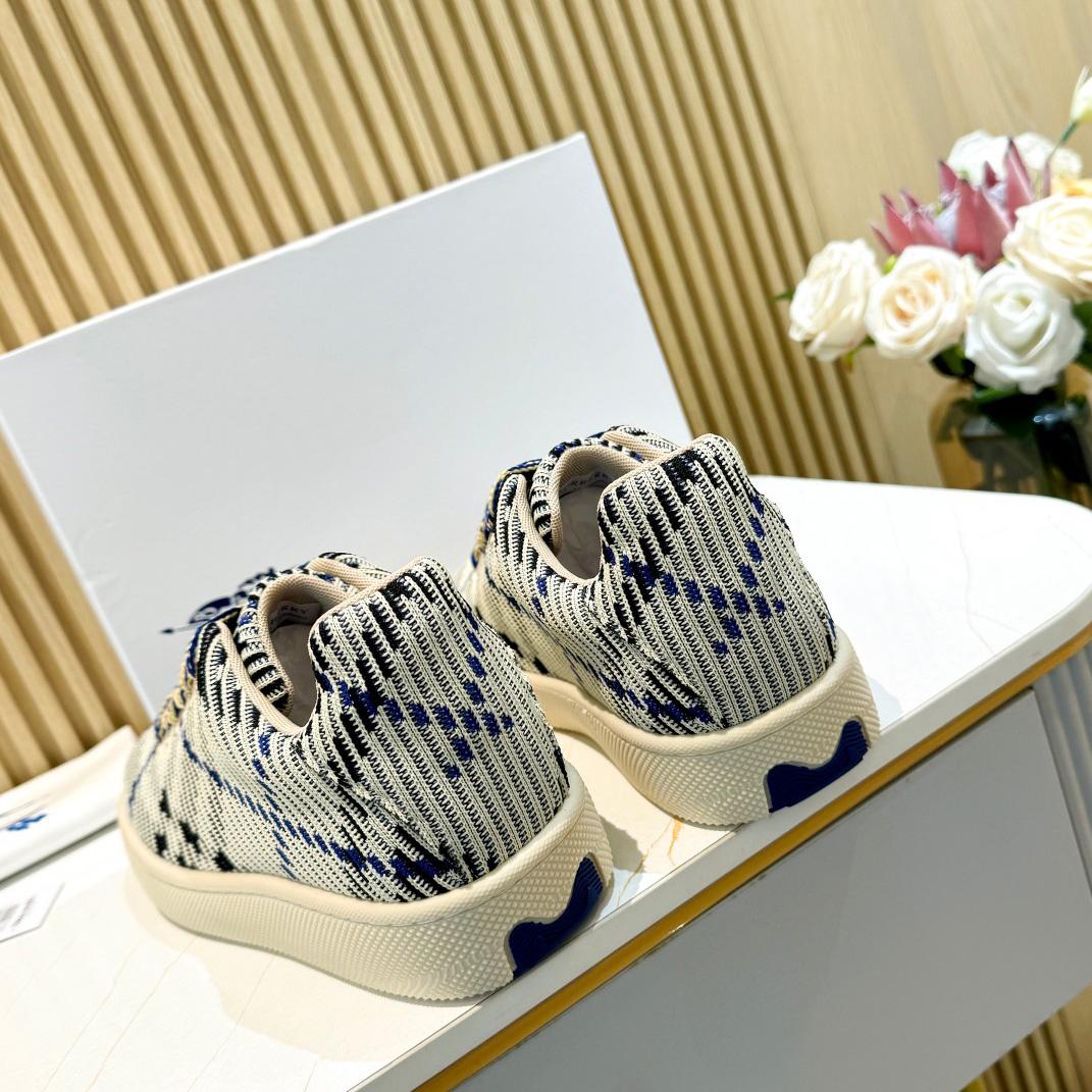 Burberry Check Knit Box Sneakers - DopestKickz