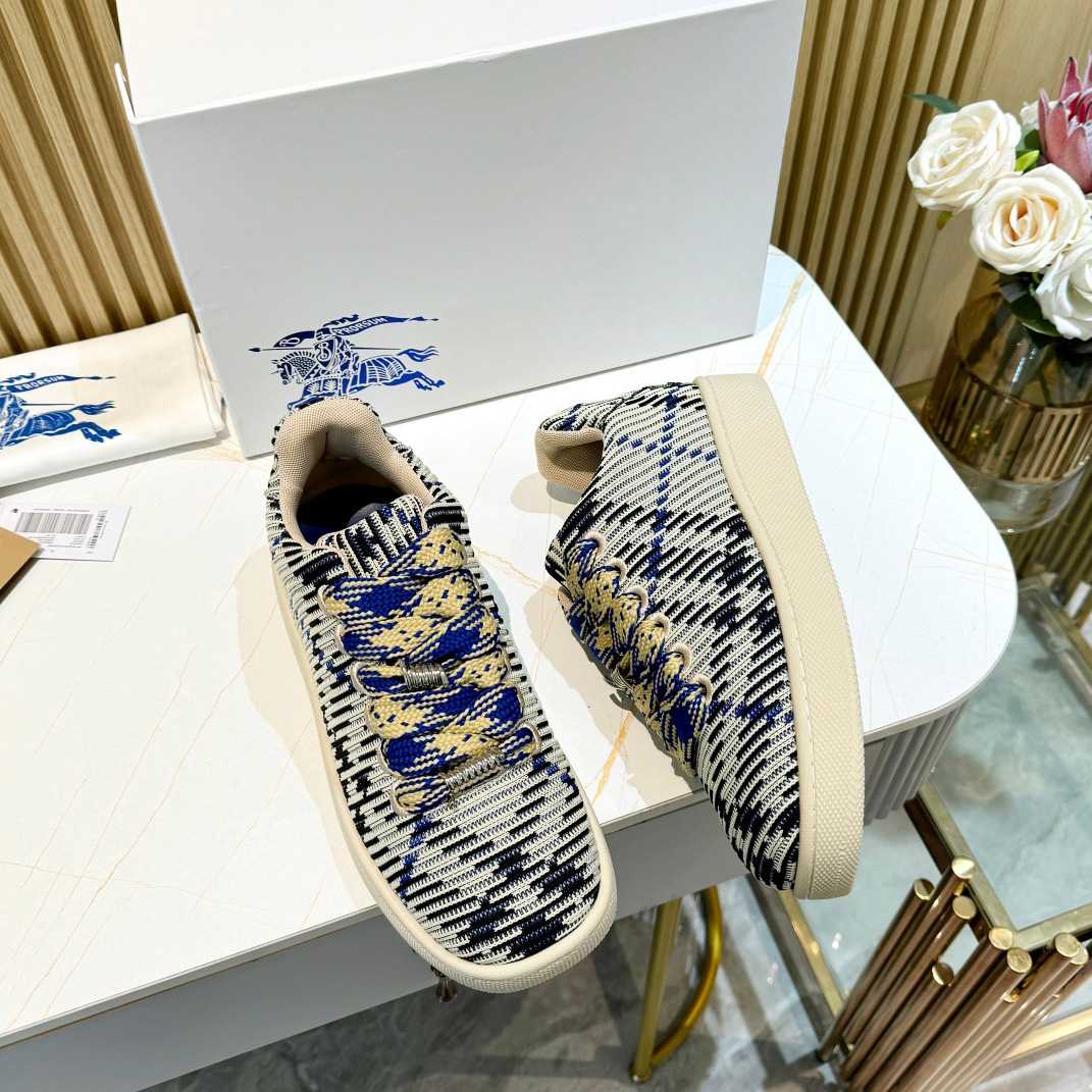 Burberry Check Knit Box Sneakers - DopestKickz