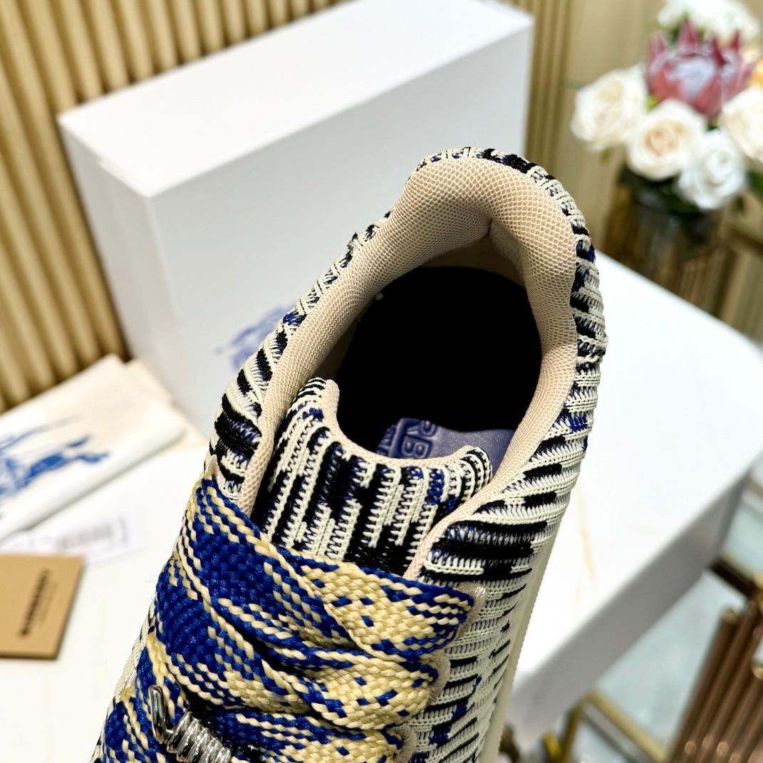 Burberry Check Knit Box Sneakers - DopestKickz