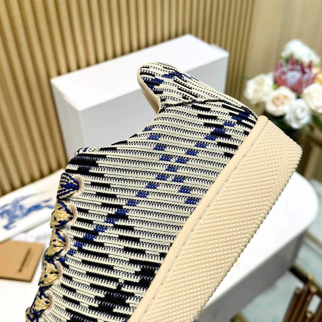 Burberry Check Knit Box Sneakers - DopestKickz