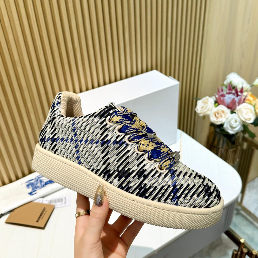 Burberry Check Knit Box Sneakers - DopestKickz