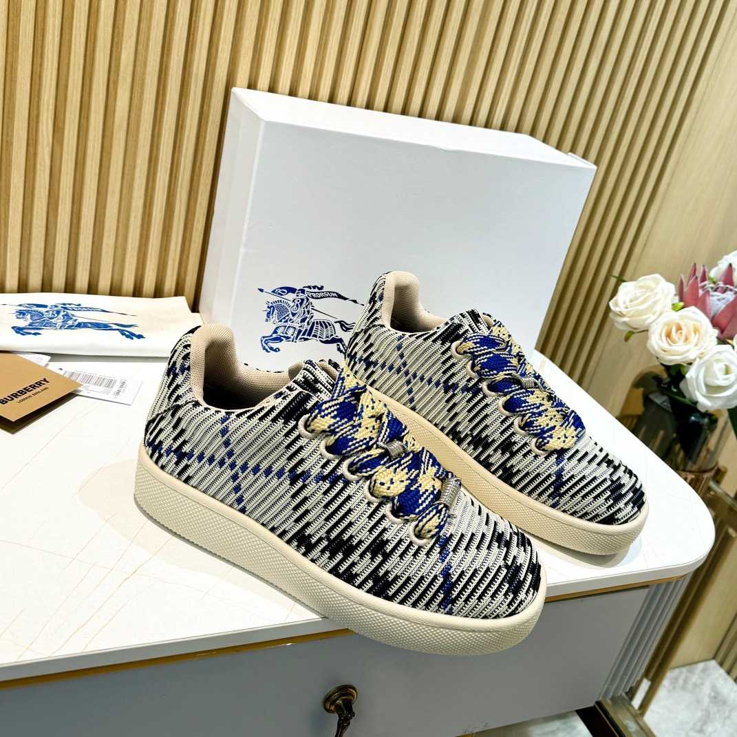 Burberry Check Knit Box Sneakers - DopestKickz