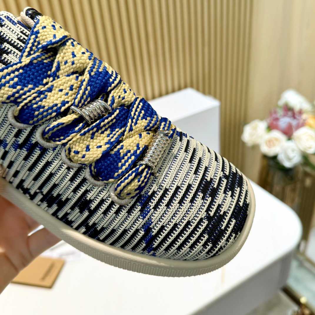 Burberry Check Knit Box Sneakers - DopestKickz