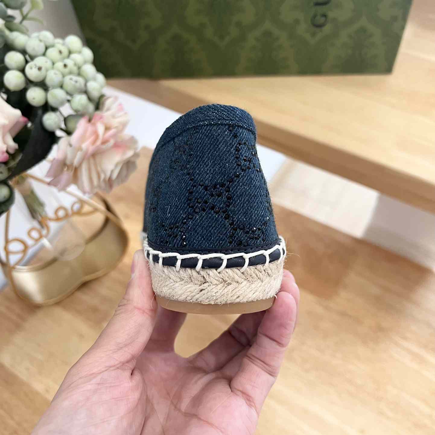 Gucci Women's Espadrille With GG Crystals - DopestKickz