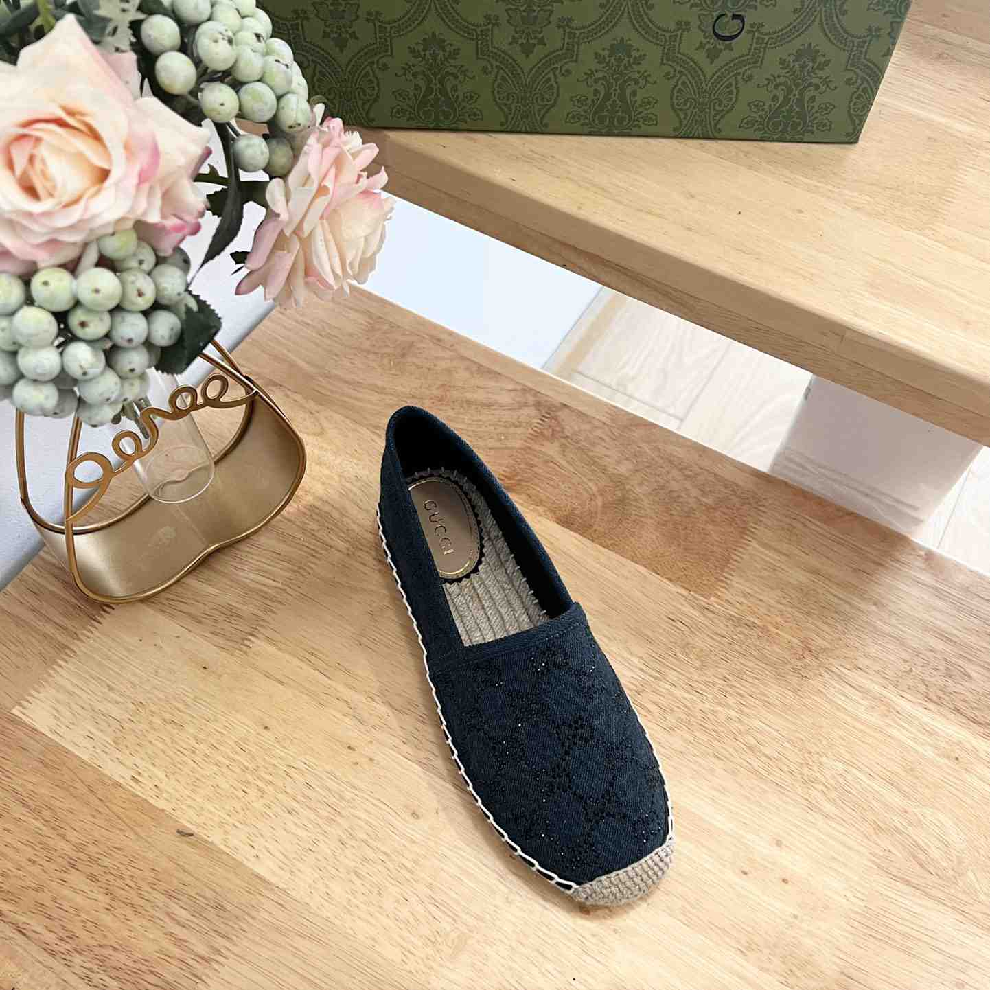 Gucci Women's Espadrille With GG Crystals - DopestKickz