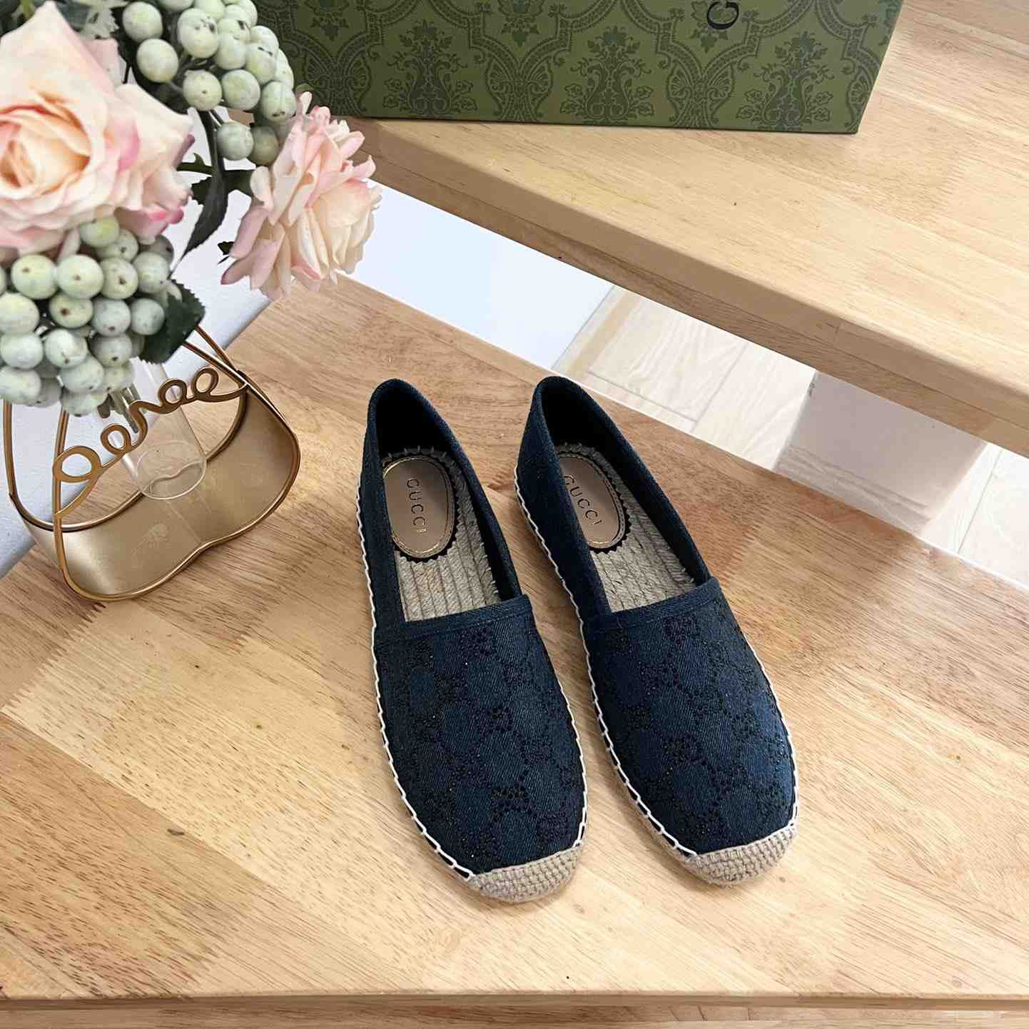 Gucci Women's Espadrille With GG Crystals - DopestKickz