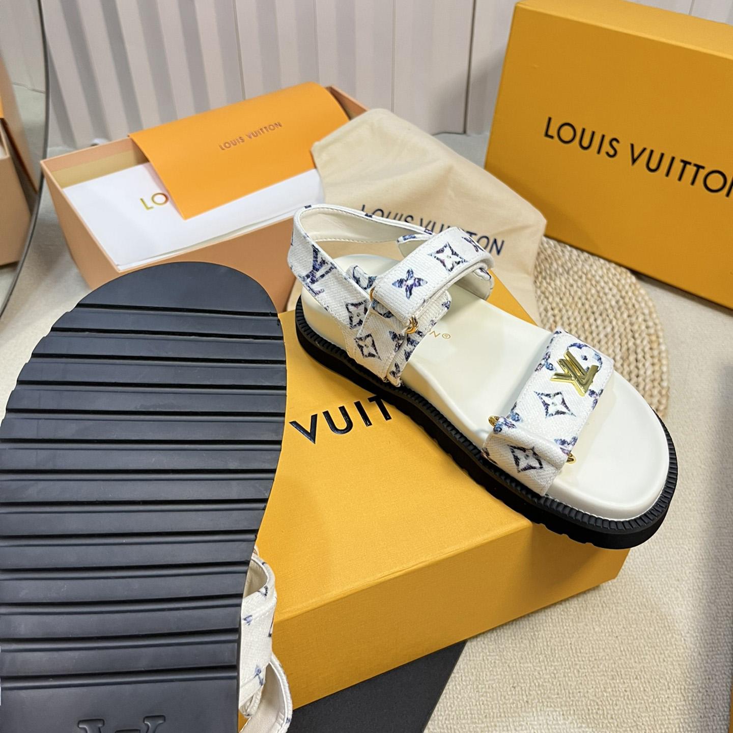 Louis Vuitton LV Sunset Comfort Flat Sandal    - DopestKickz