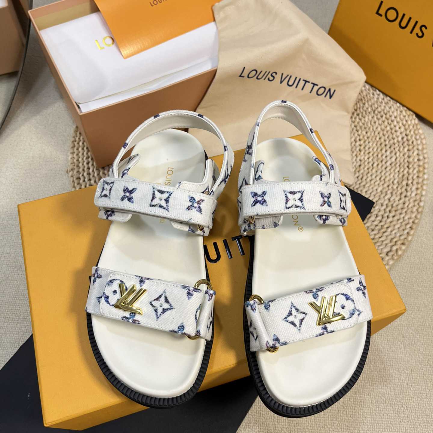 Louis Vuitton LV Sunset Comfort Flat Sandal    - DopestKickz