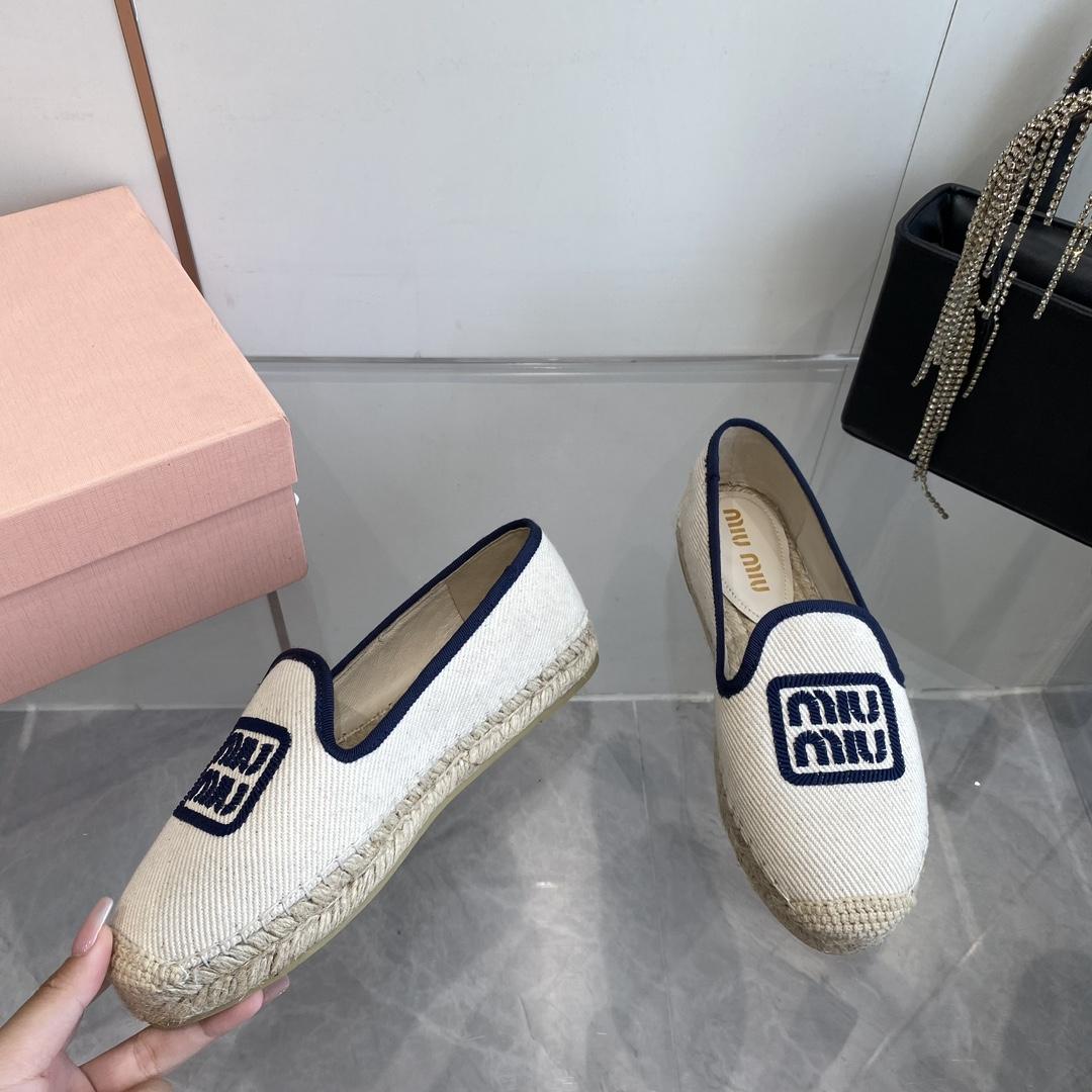 Miu Miu Cotton Drill Espadrilles - DopestKickz