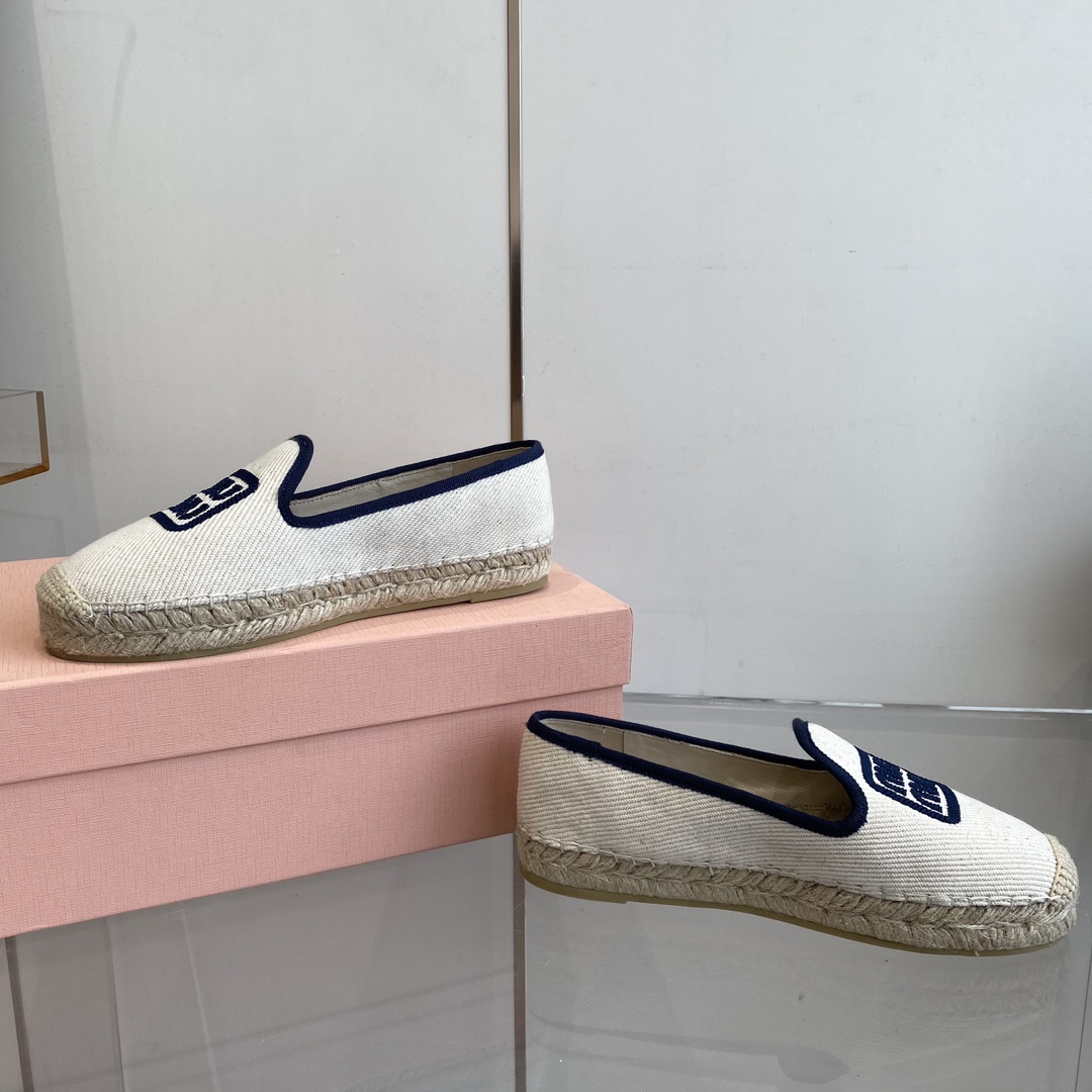Miu Miu Cotton Drill Espadrilles - DopestKickz