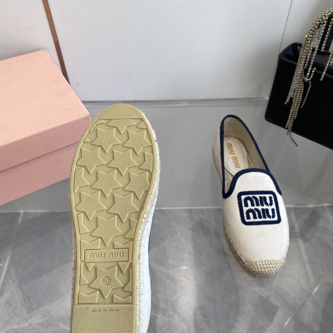 Miu Miu Cotton Drill Espadrilles - DopestKickz