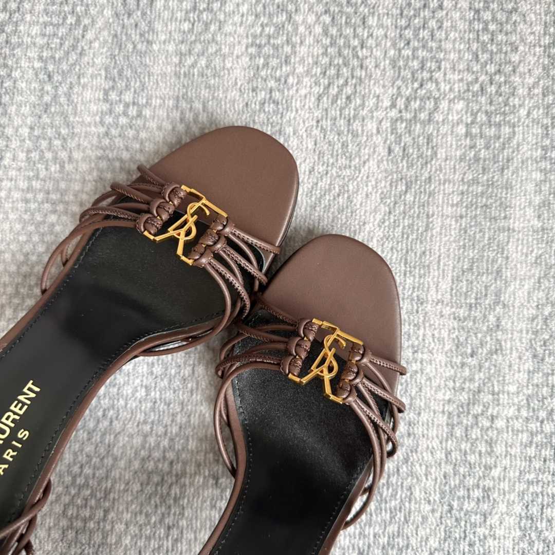 Saint Laurent Babylone Sandals In Smooth Leather - DopestKickz