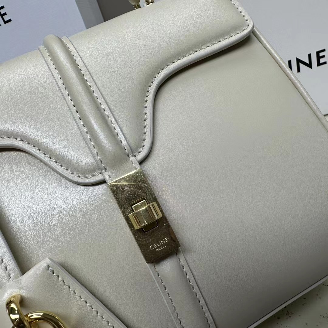 Celine Small 16 Bag In Satinated Calfskin  (17.5-14-7cm) - DopestKickz
